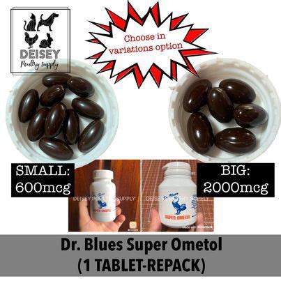 super ometol|DR. BLUES SUPER OMETOL 600MCG SMALL OR .